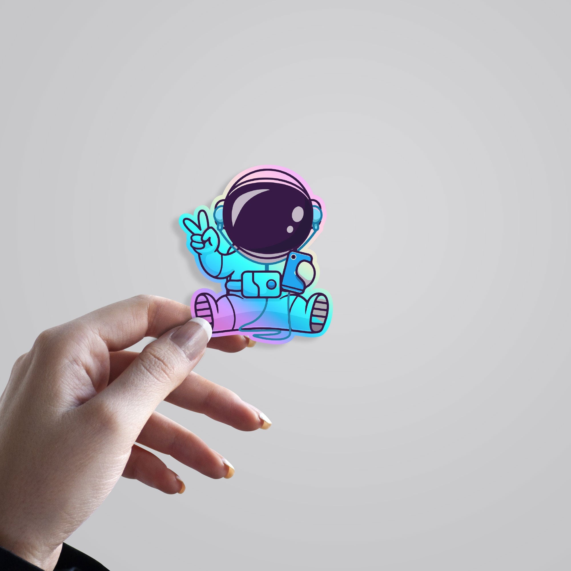 Victory Astronaut Holographic Stickers