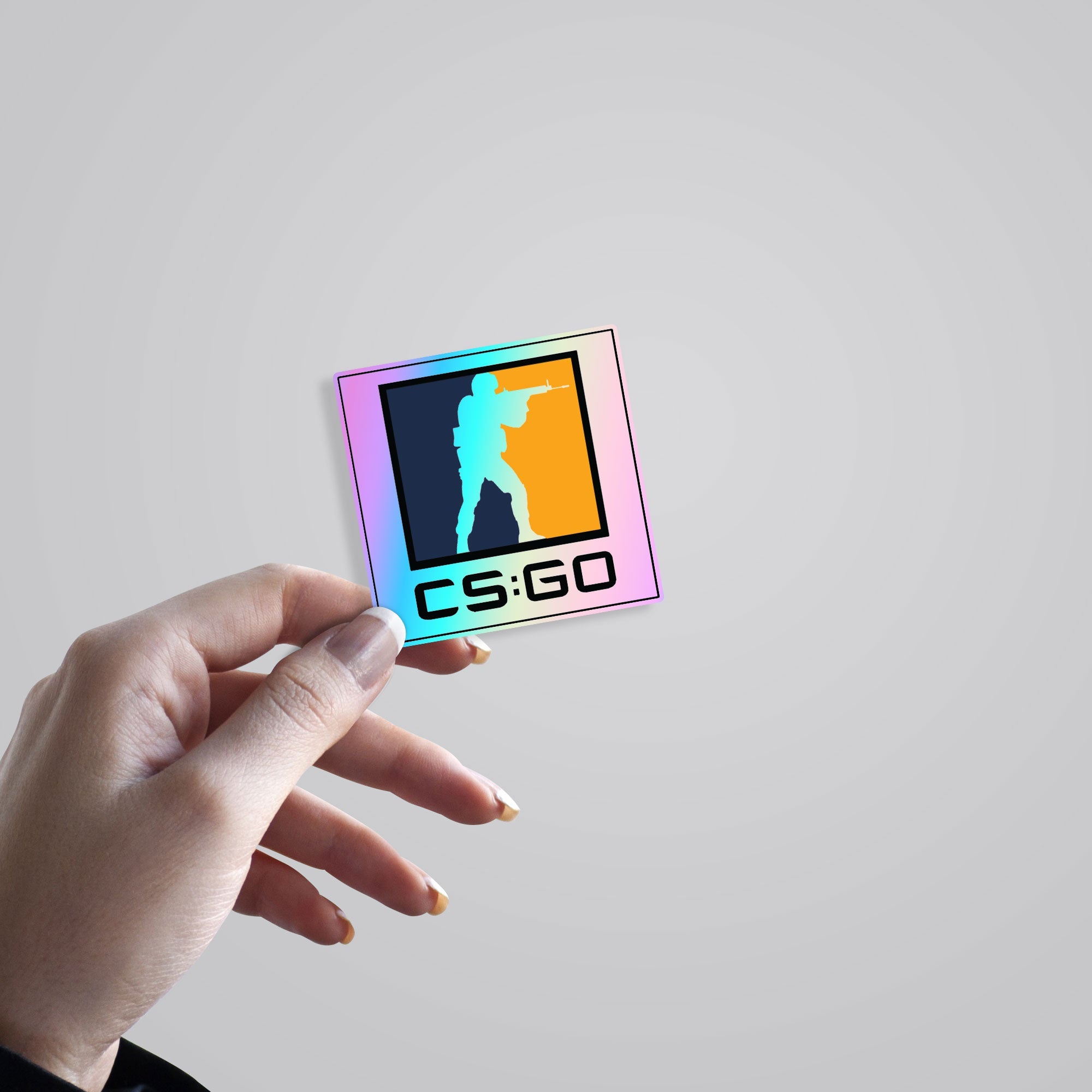 Counter Strike Logo Holographic Stickers