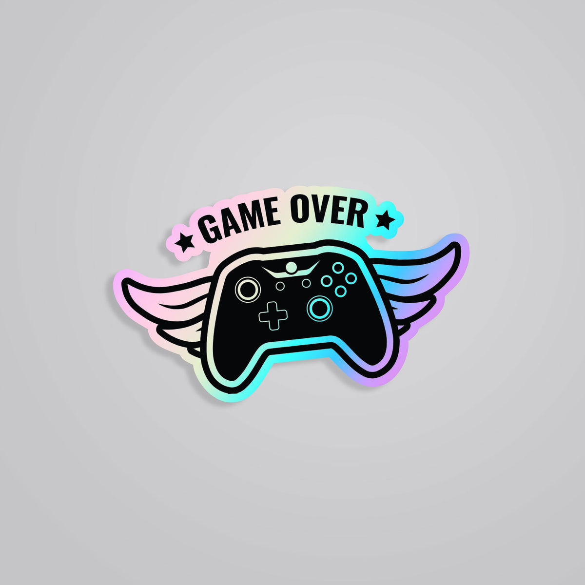 Game Over Holographic Stickers