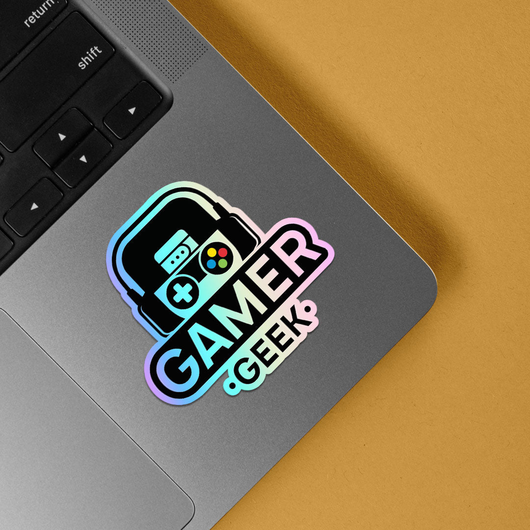 Gamer Geek Holographic Stickers