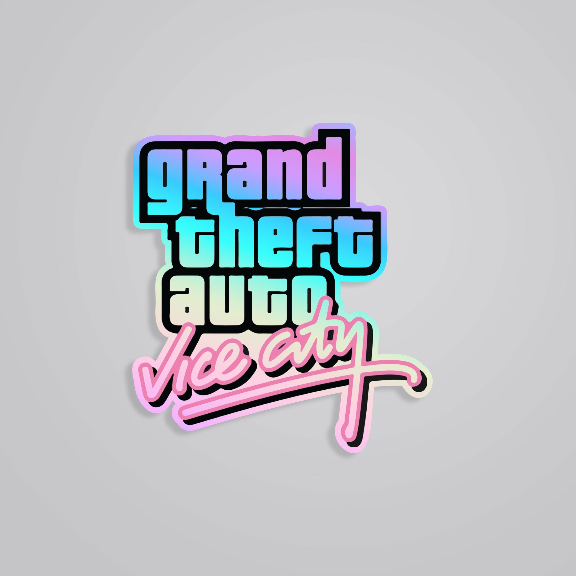 Fomo Store Holographic Stickers Gaming Grand Theft Auto Vice City