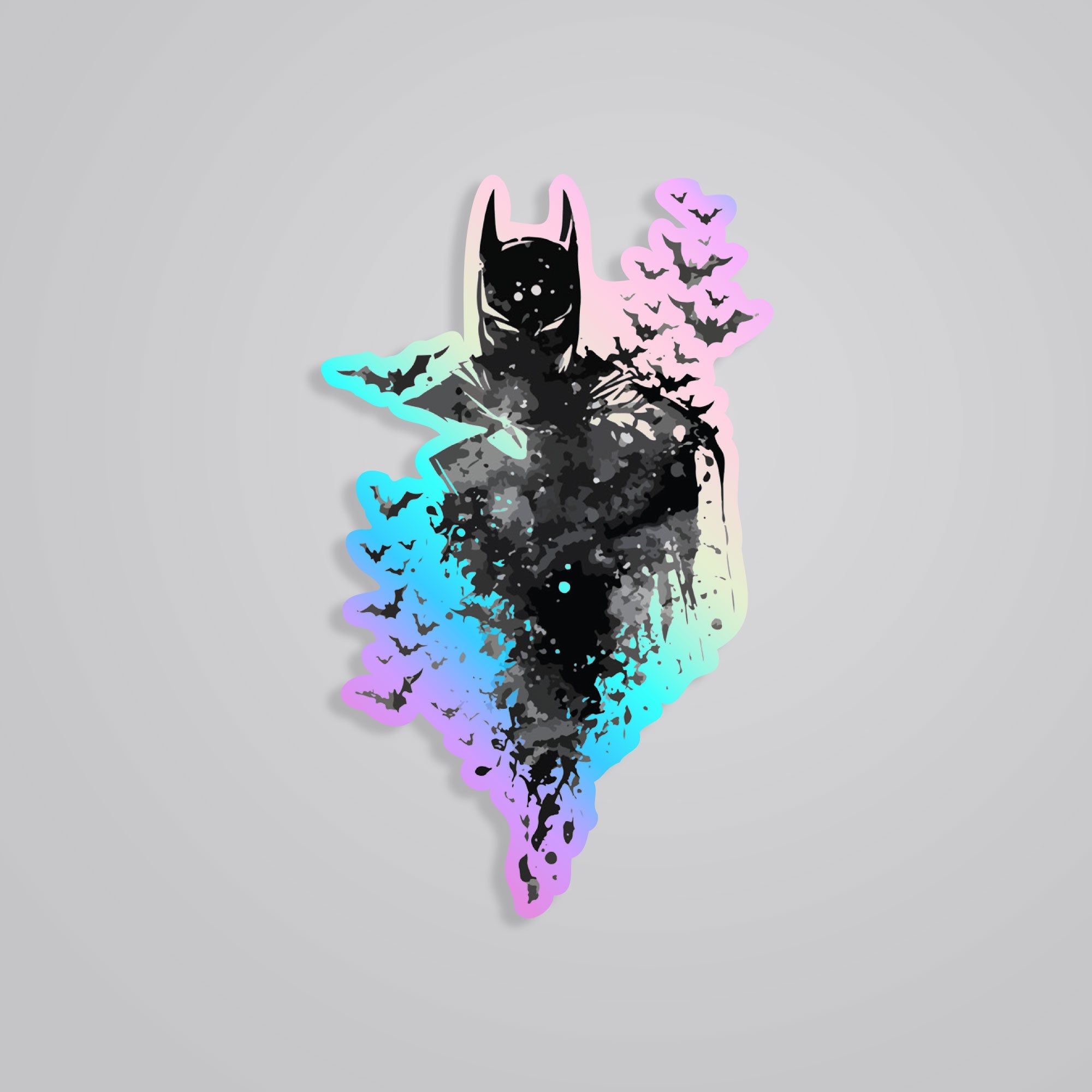 Fomo Store Holographic Stickers Movies Batman in BW