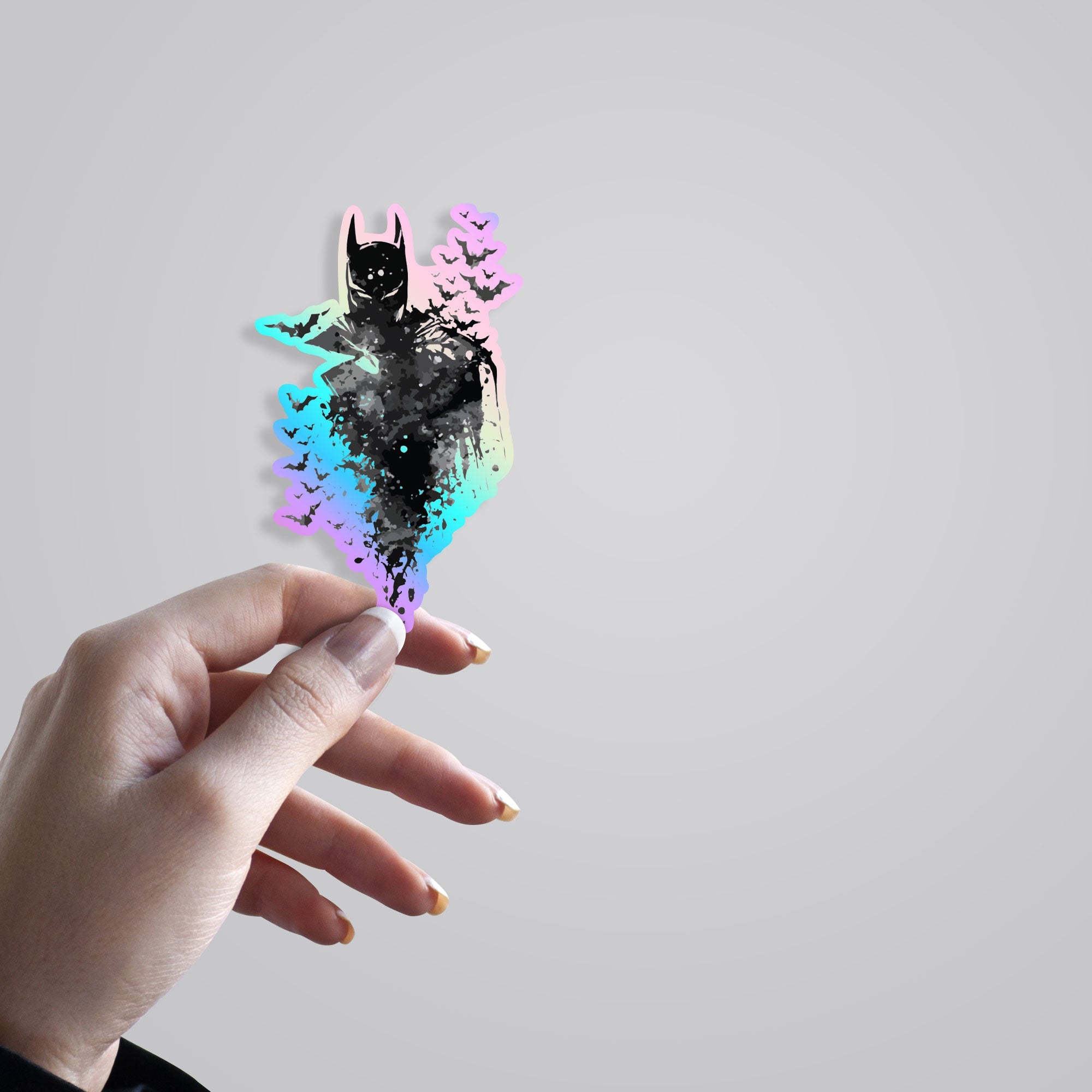 Batman in BW Holographic Stickers