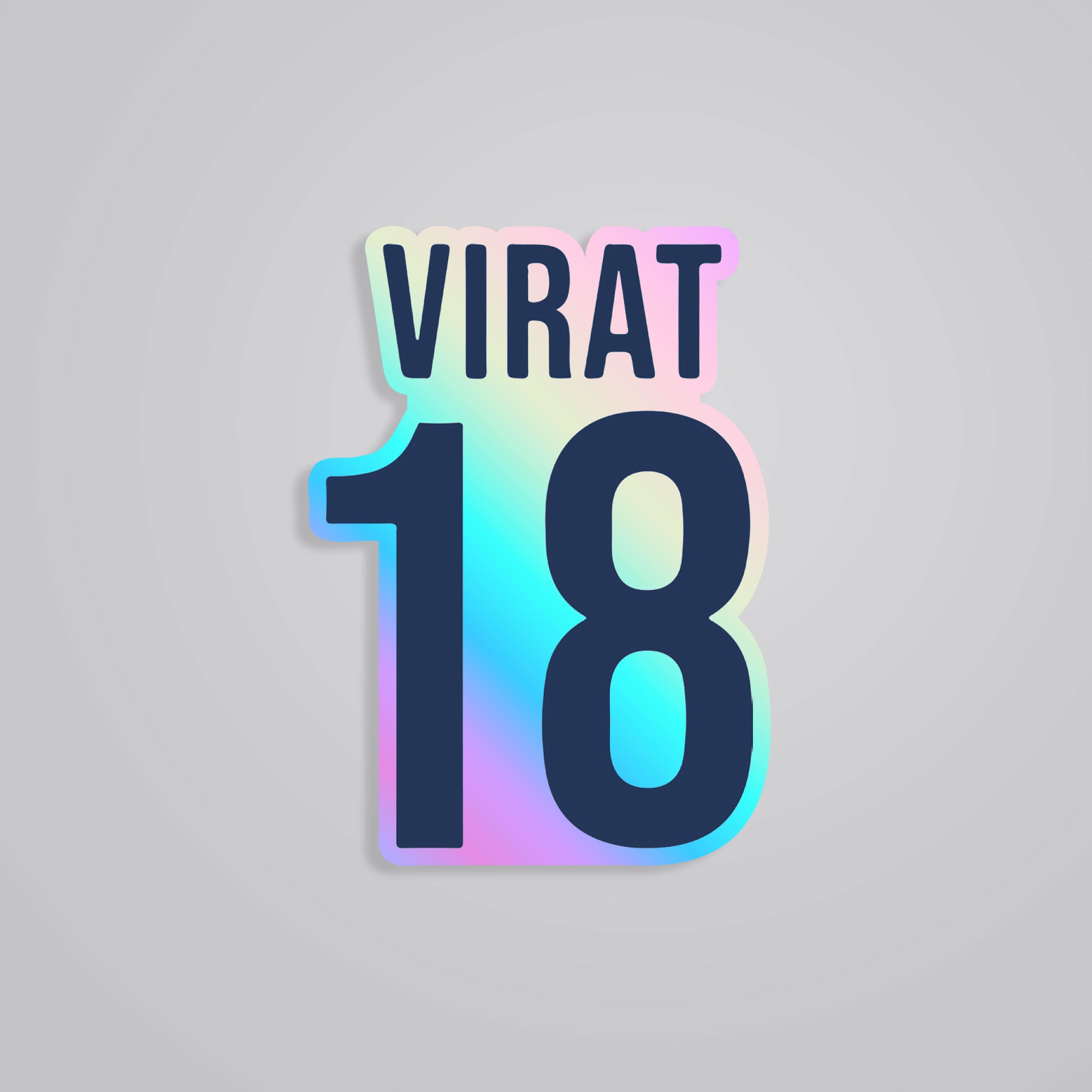 Fomo Store Holographic Stickers Sports Virat's Jersey Number
