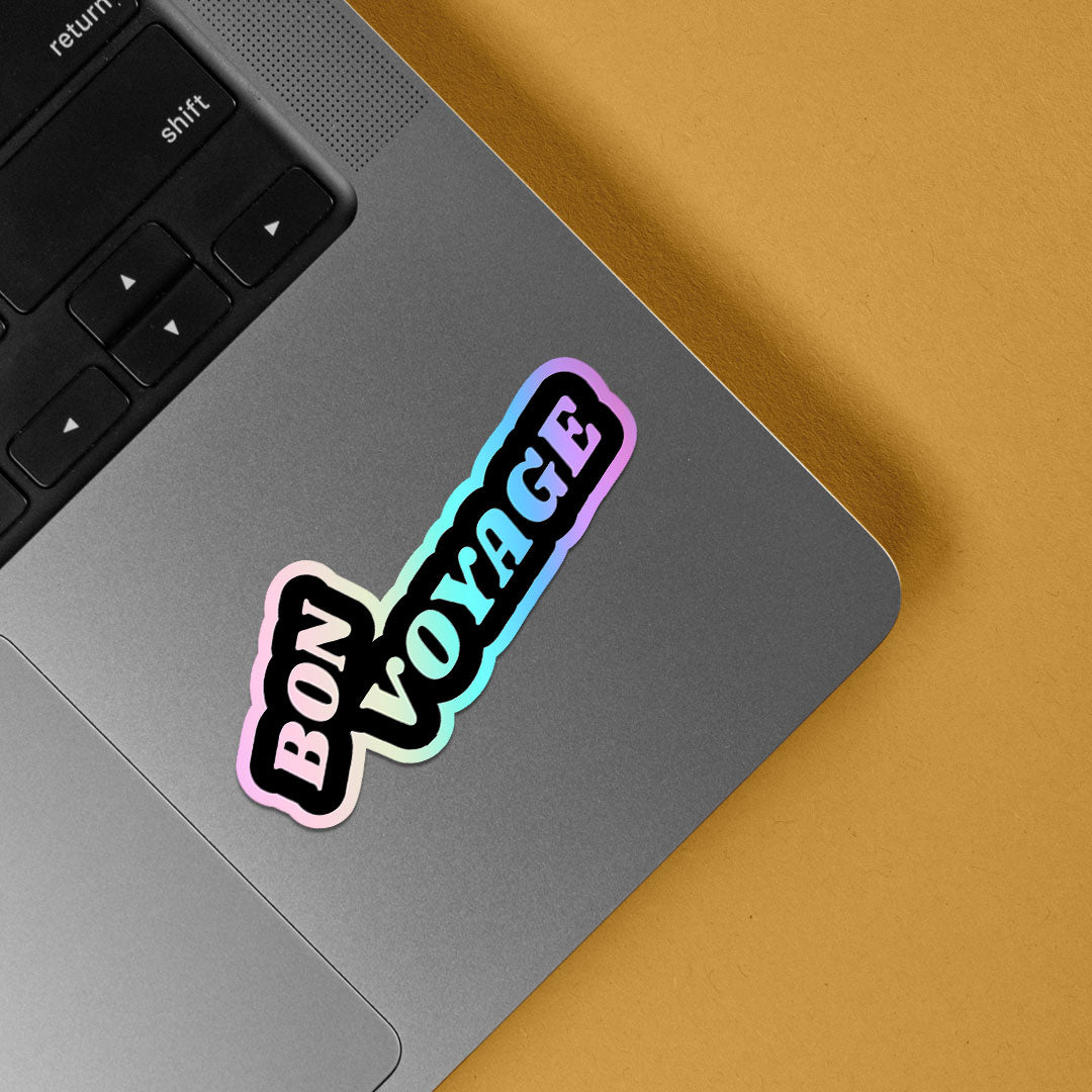 Bon Voyage Holographic Stickers