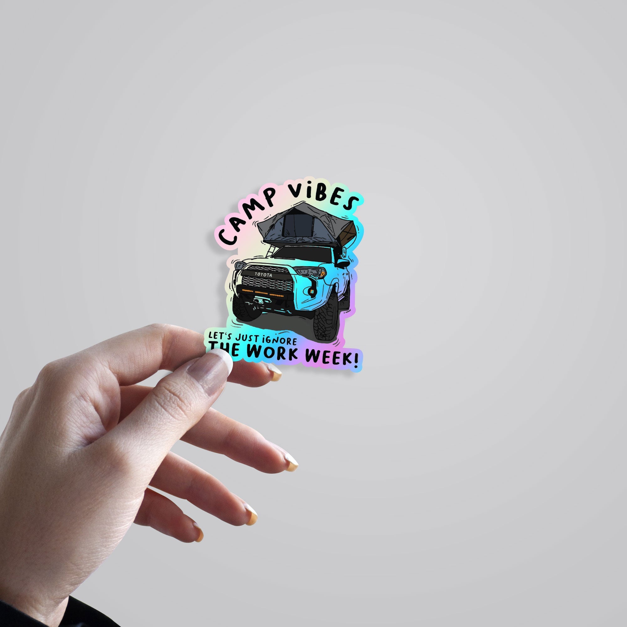 Camps Vibes Holographic Stickers