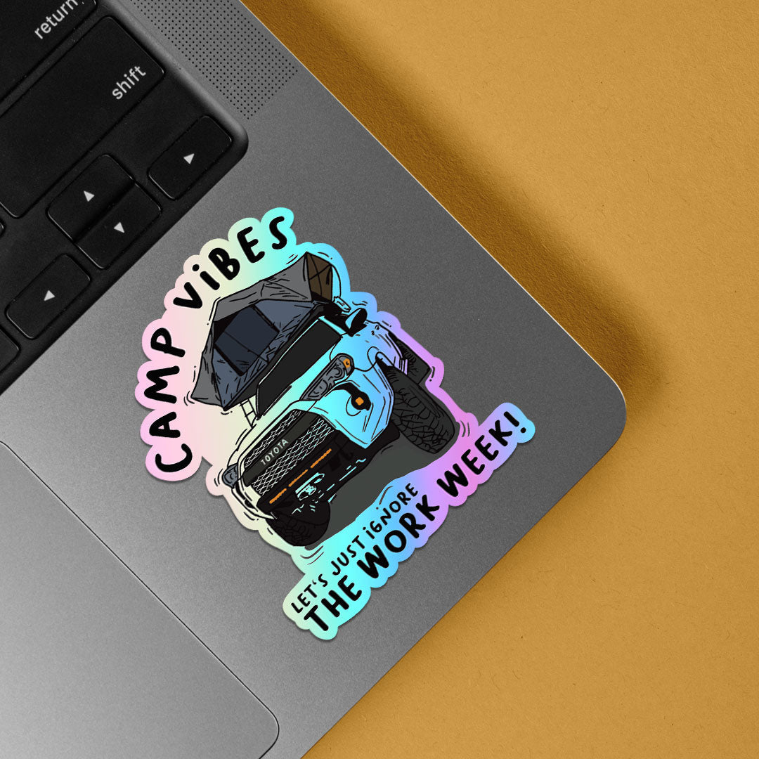 Camps Vibes Holographic Stickers