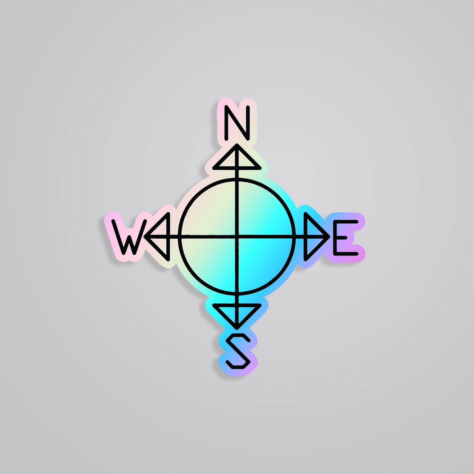 Fomo Store Holographic Stickers Travels Compass