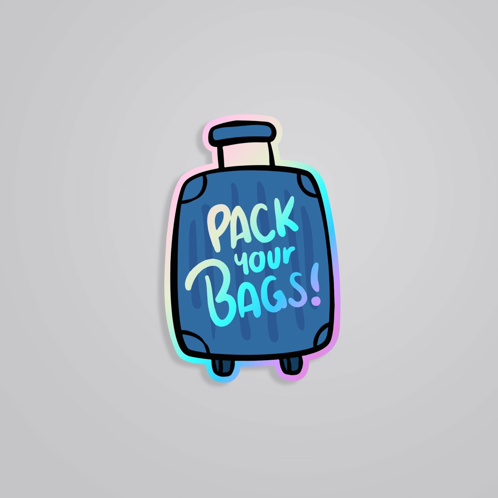 Fomo Store Holographic Stickers Travels Pack Your Bags