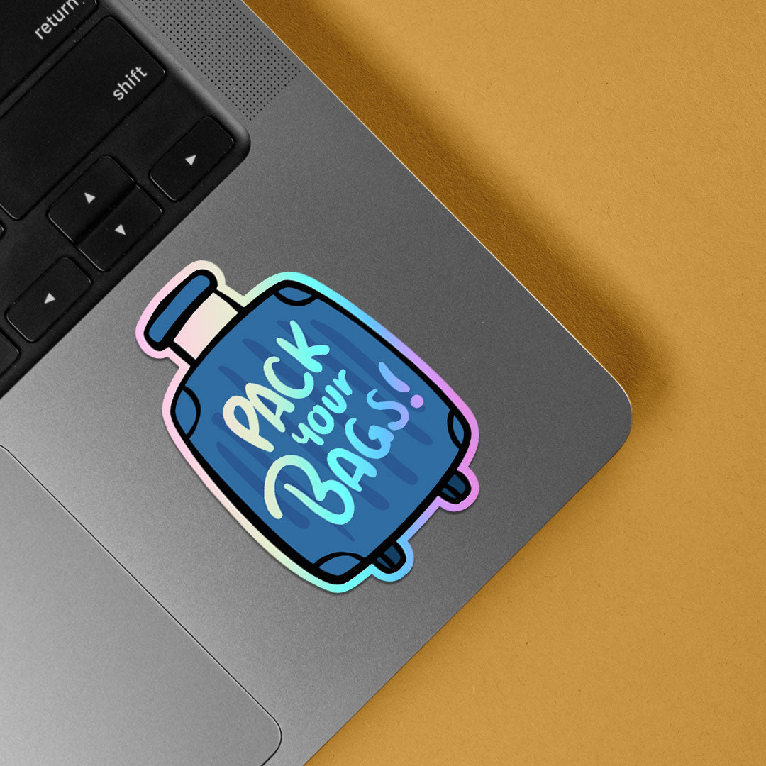 Pack Your Bags Holographic Stickers