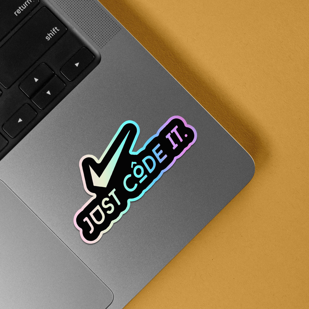 Coding Humor Holographic Stickers