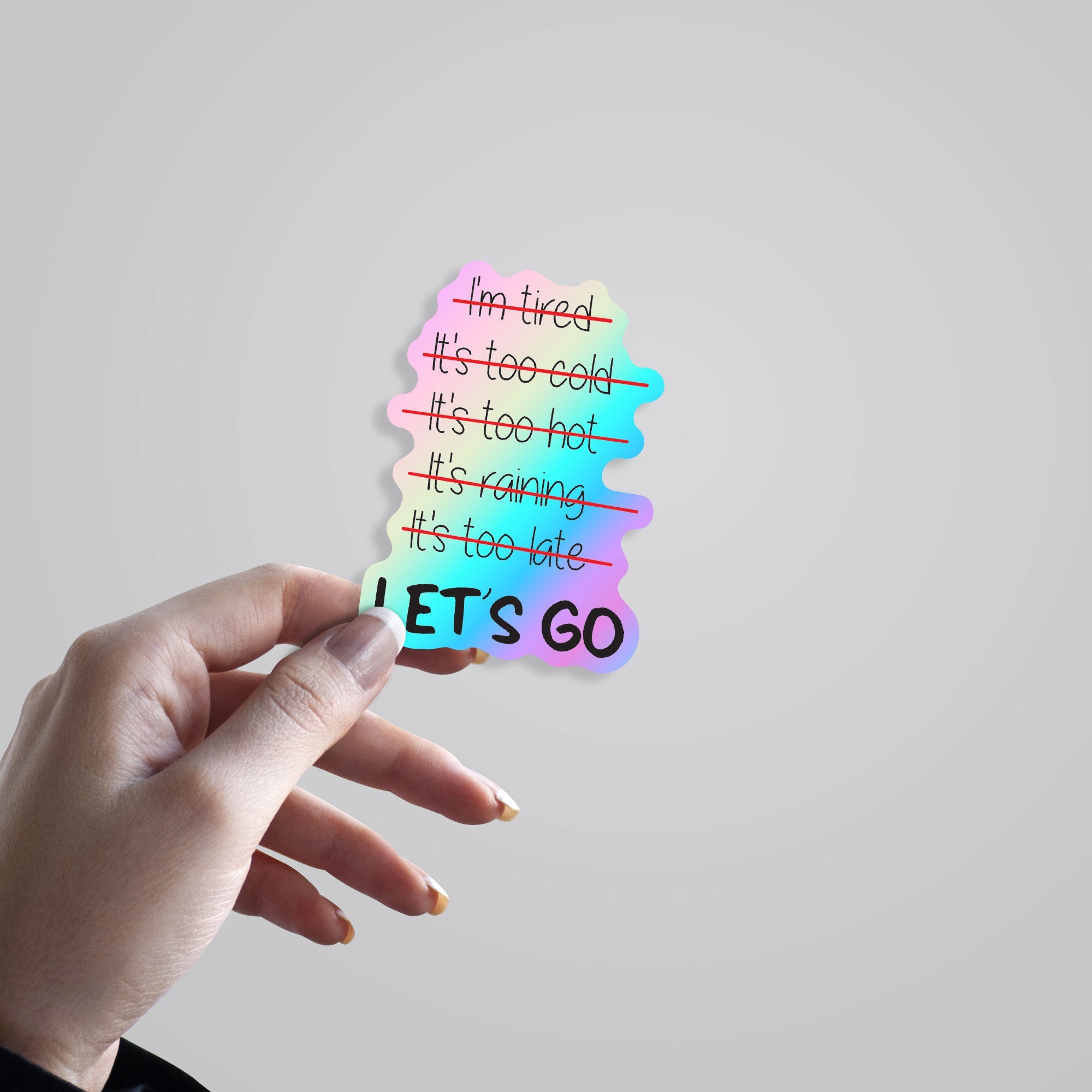 Let's Go Holographic Stickers