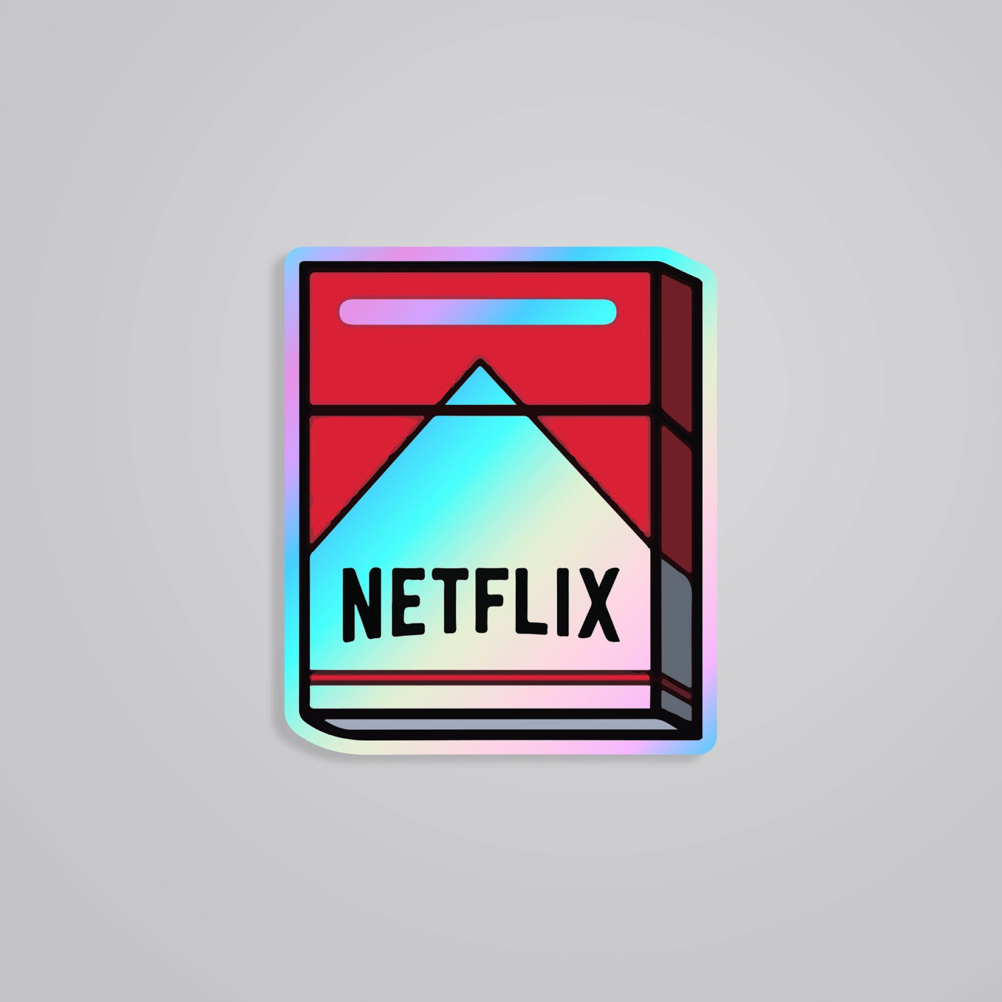 Fomo Store Holographic Stickers Witty Netflix Addiction