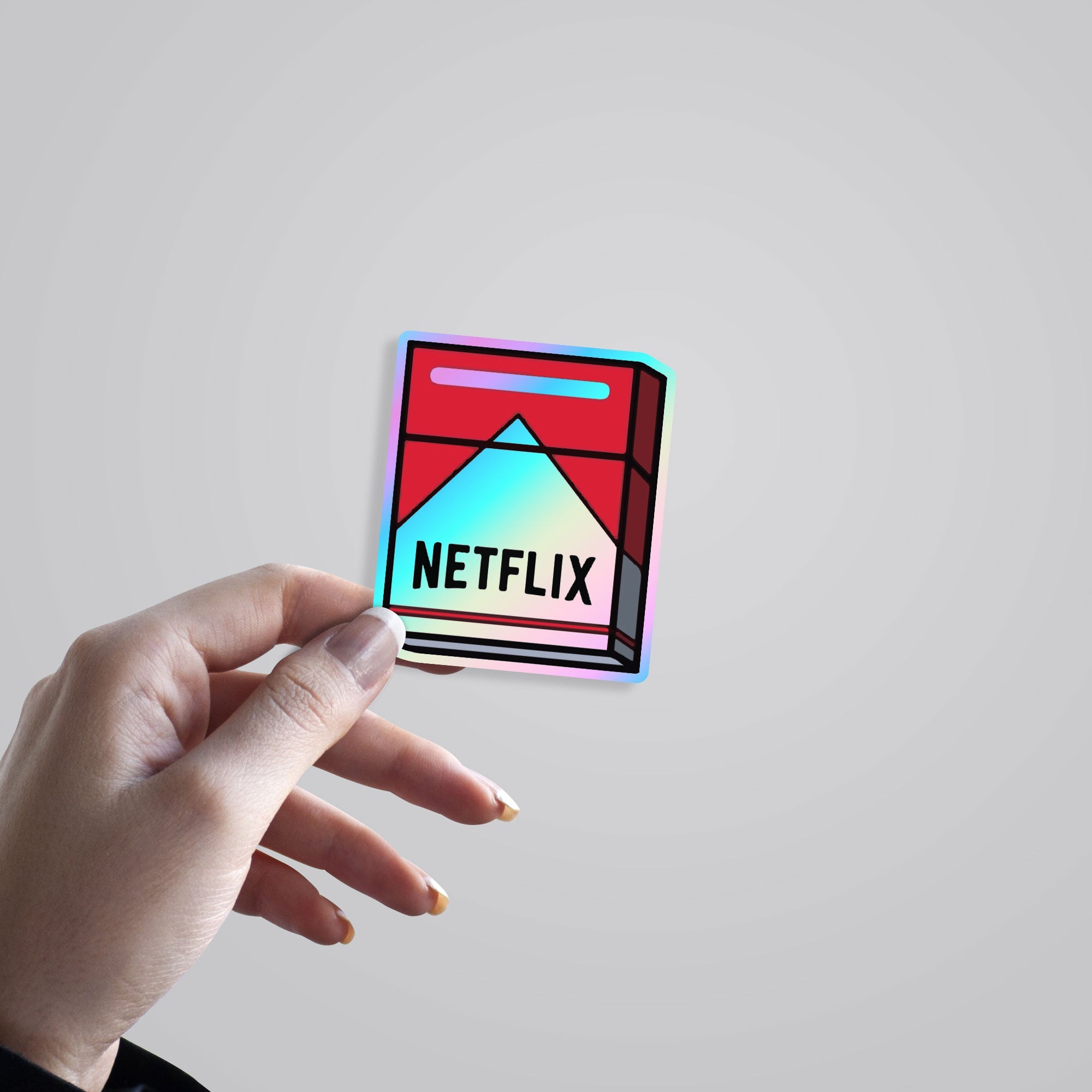 Netflix Addiction Holographic Stickers