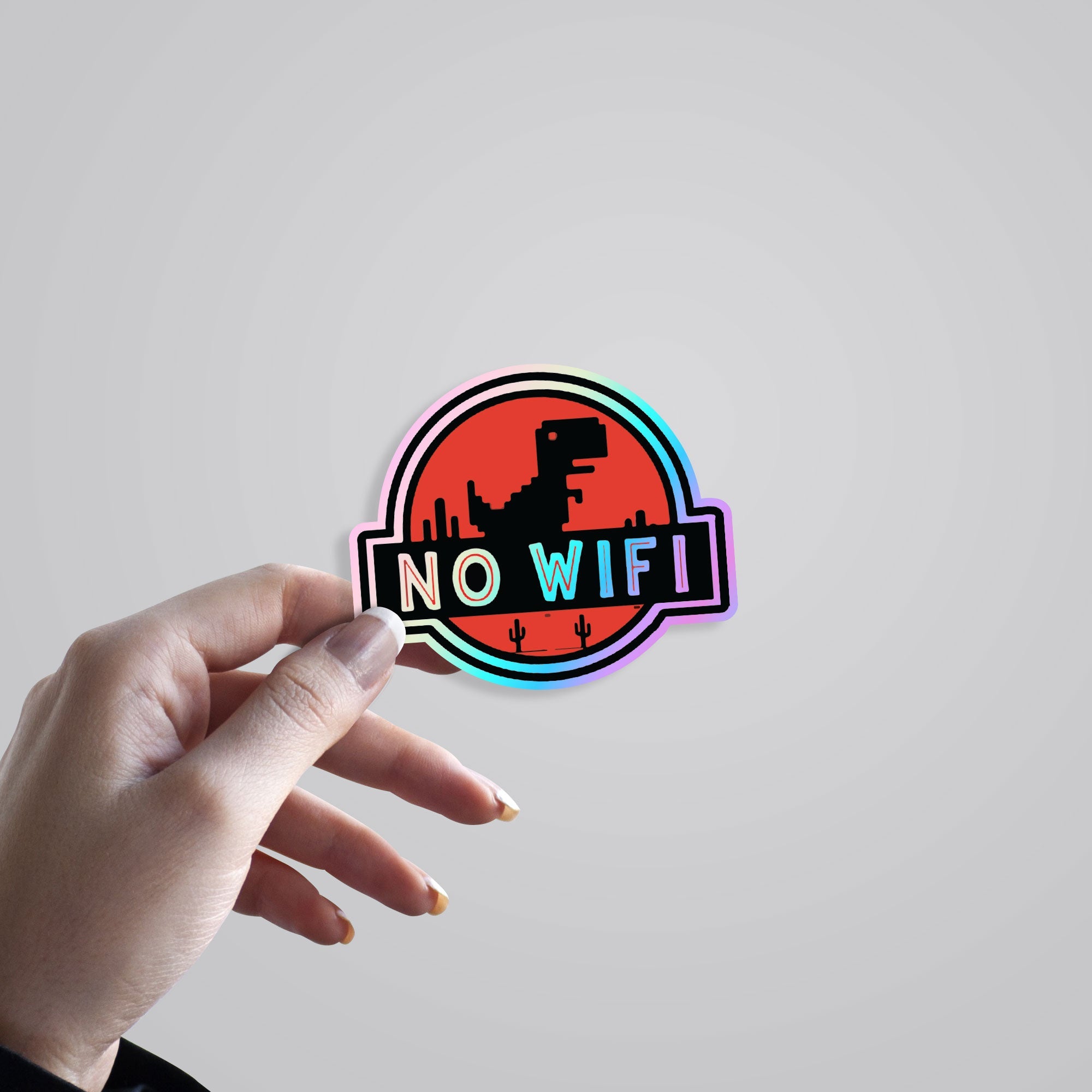 No Wifi Holographic Stickers