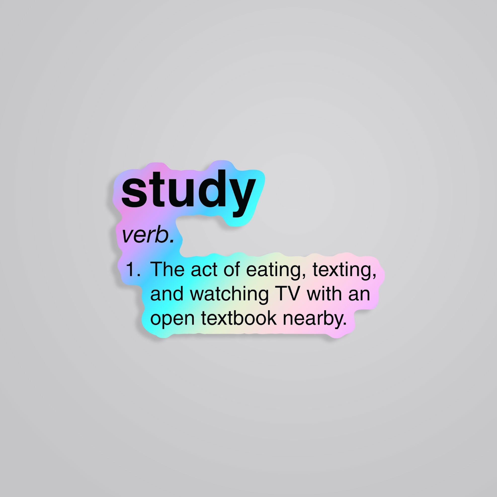 Fomo Store Holographic Stickers Witty Study: The Act of Eating, Texting