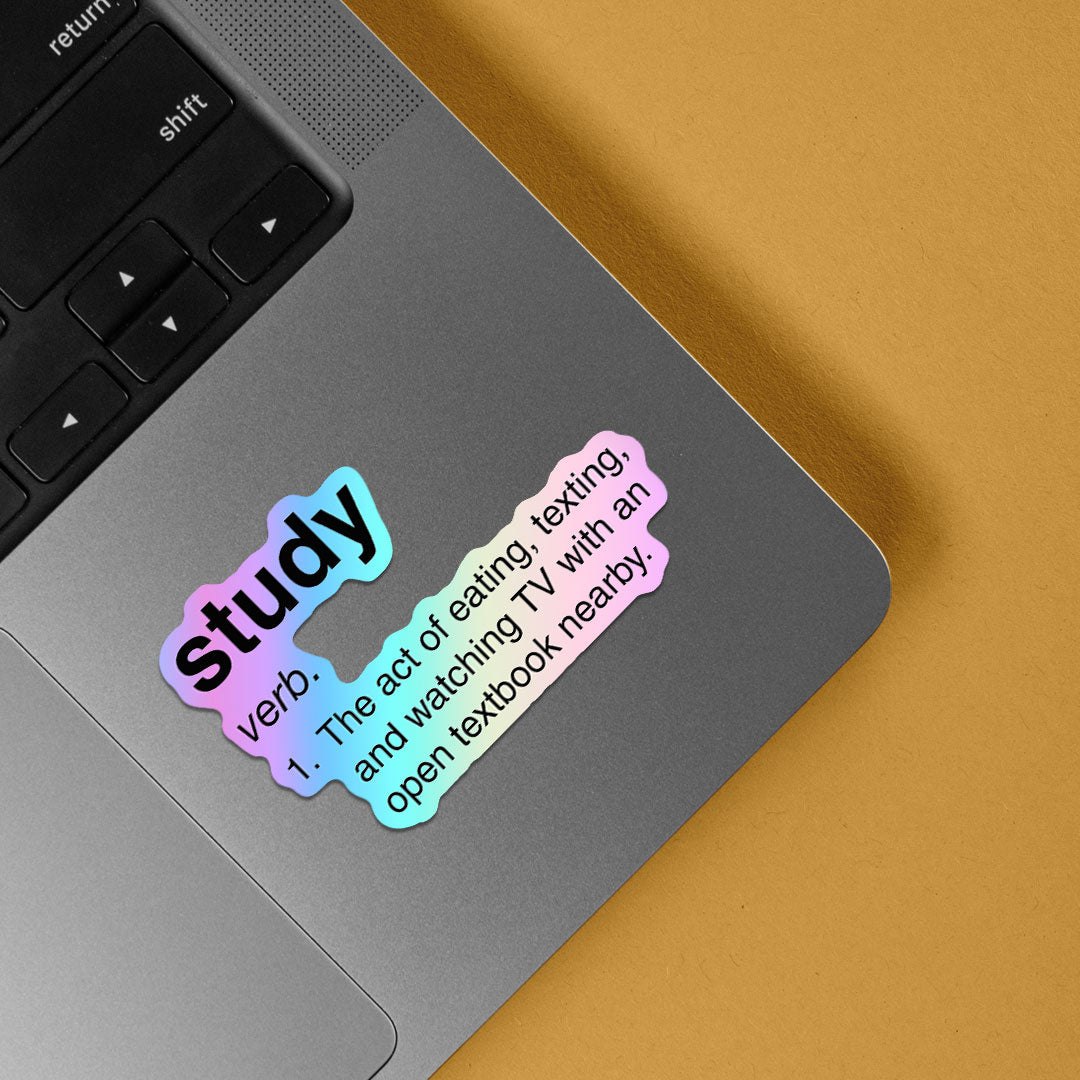 Study: The Act of Eating, Texting Holographic Stickers