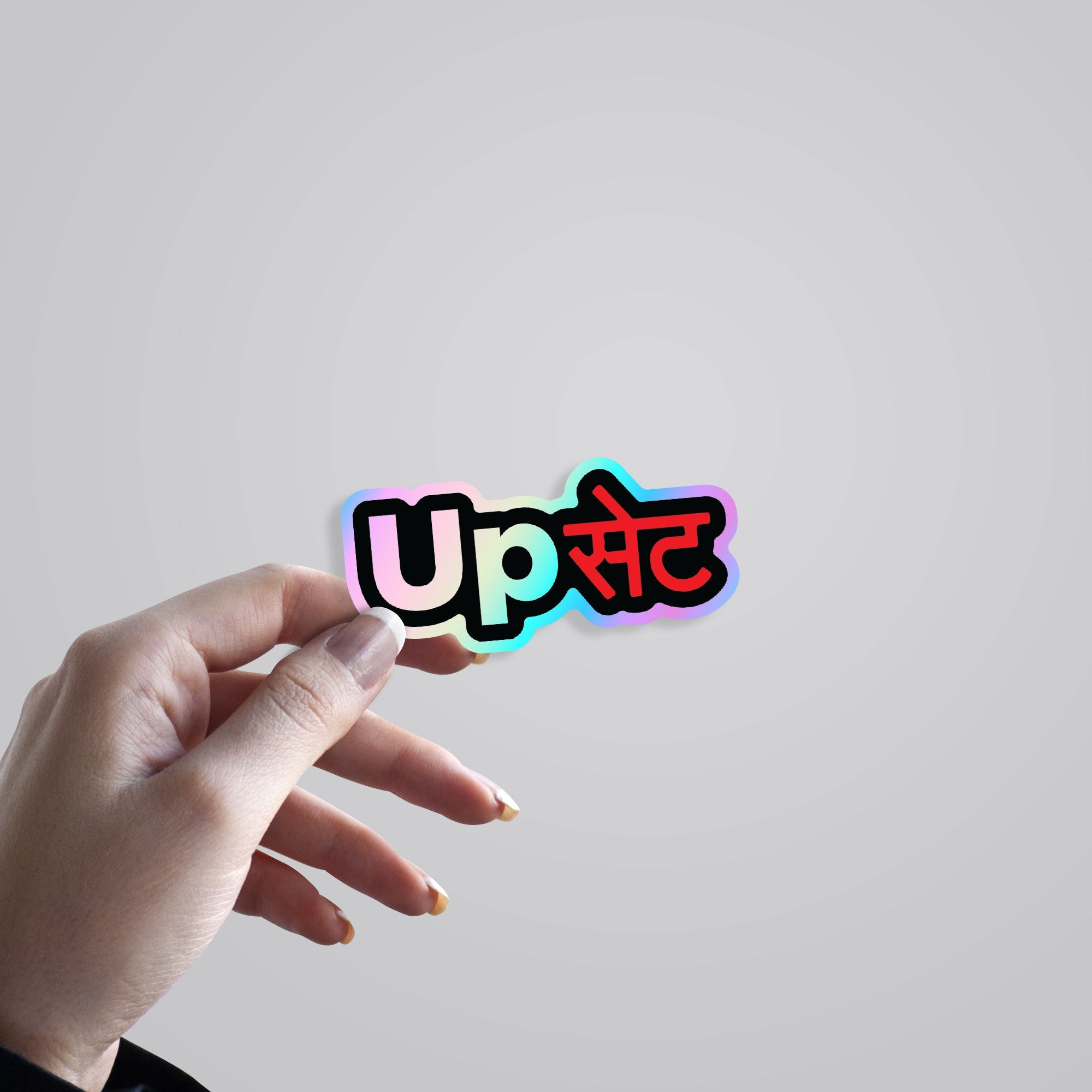 Upset Holographic Stickers