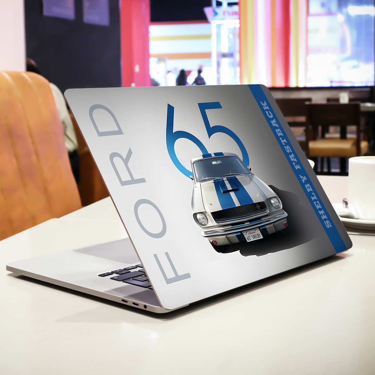 Cobalt Blue Shelby Mustang GT350 Cars & Bikes Laptop Skin