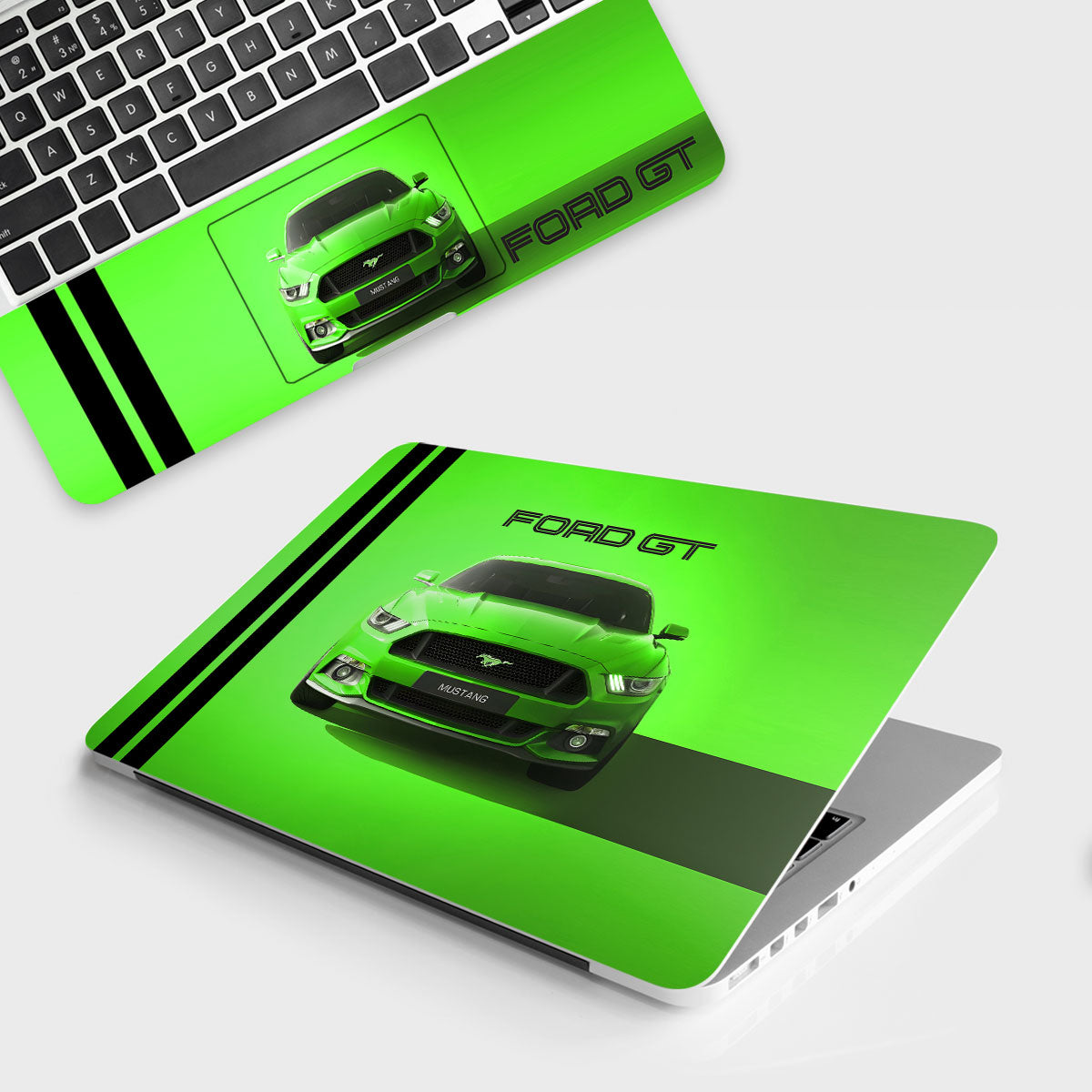 Fomo Store Laptop Skins Cars & Bikes Ford GT Mustang in Green