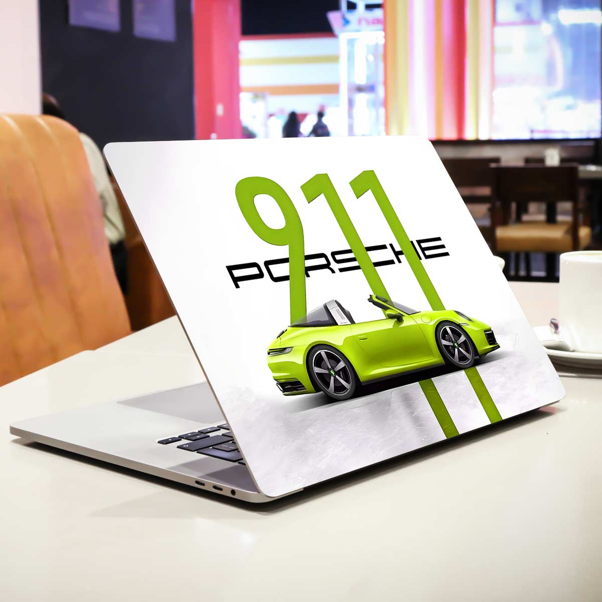 Lime Porsche 911 Cars & Bikes Laptop Skin