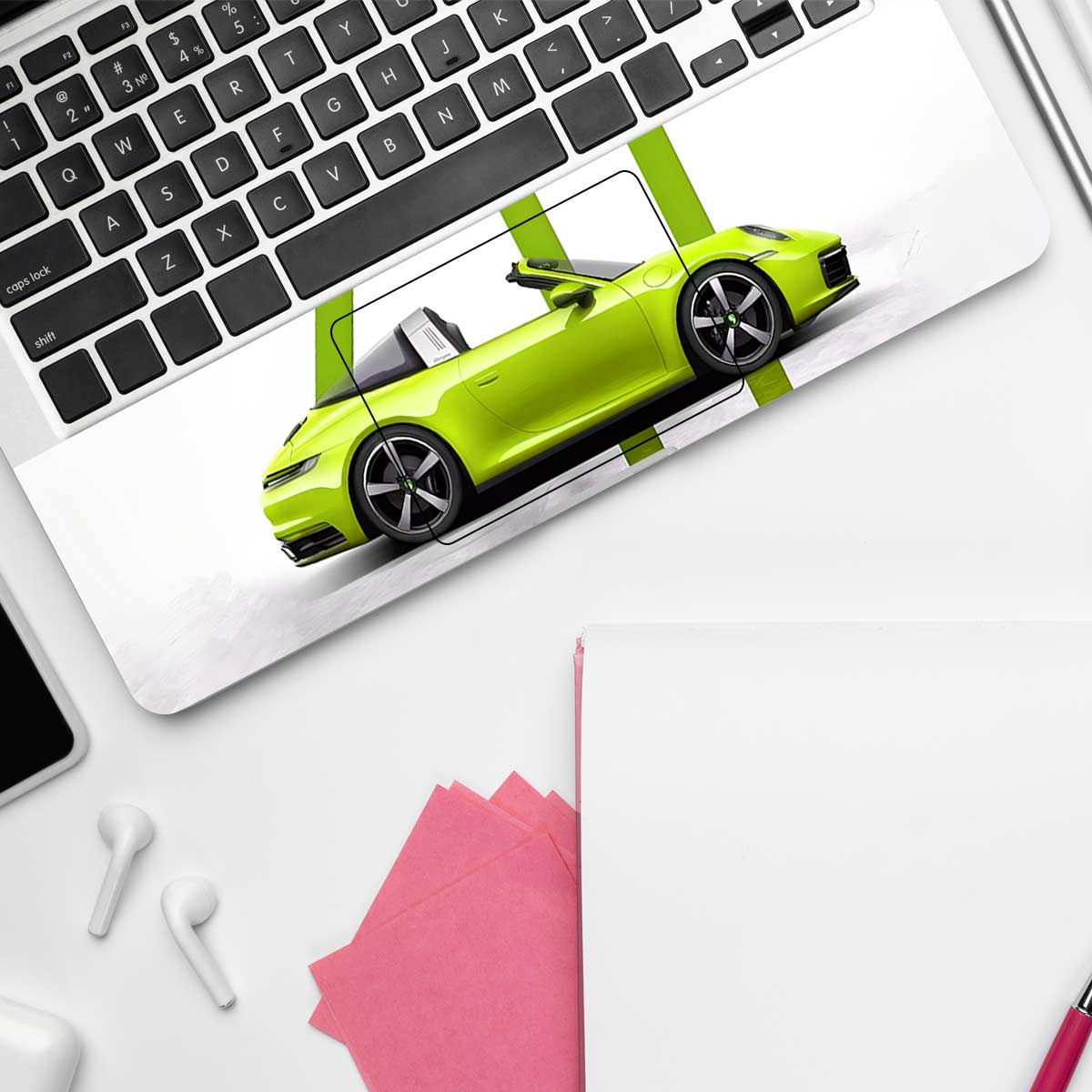 Lime Porsche 911 Cars & Bikes Laptop Skin