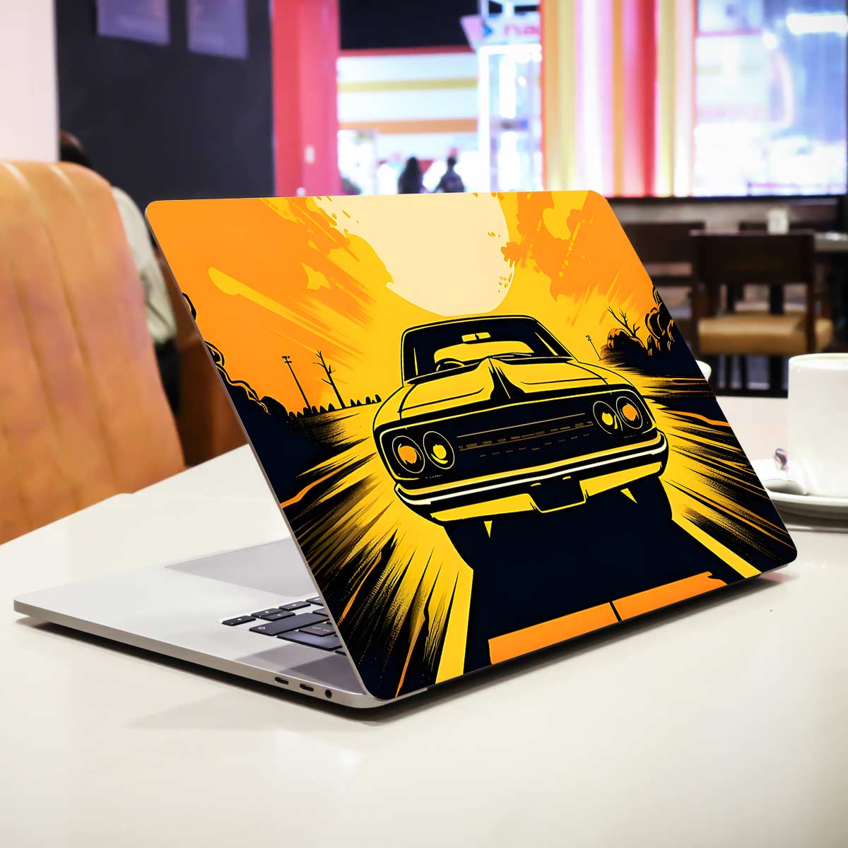 Muscle on the Open Road Cars & Bikes Laptop Skin