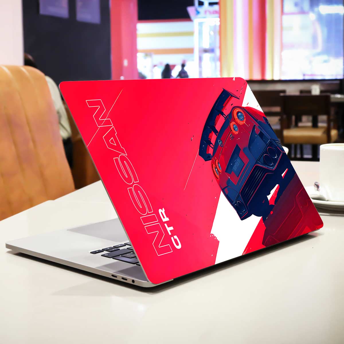 Nissan GTR in Red Cars & Bikes Laptop Skin