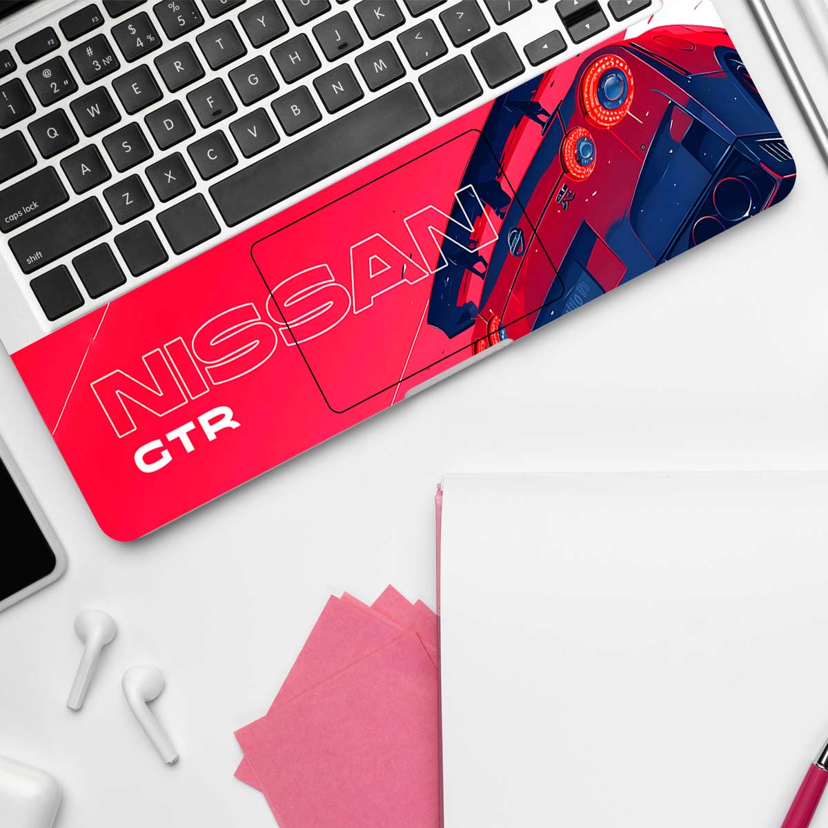 Nissan GTR in Red Cars & Bikes Laptop Skin