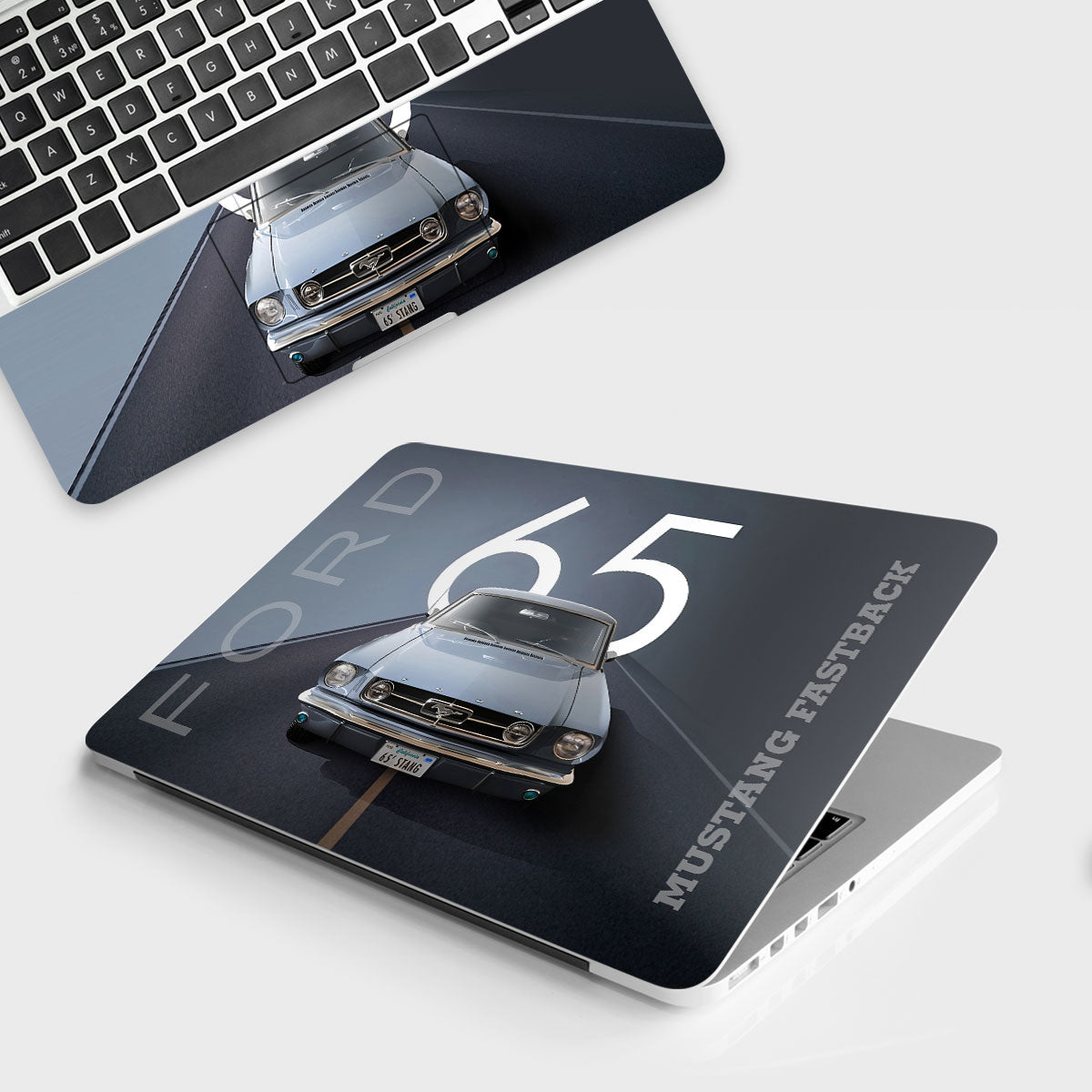 Fomo Store Laptop Skins Cars & Bikes Steel Grey Ford Mustang Fastback