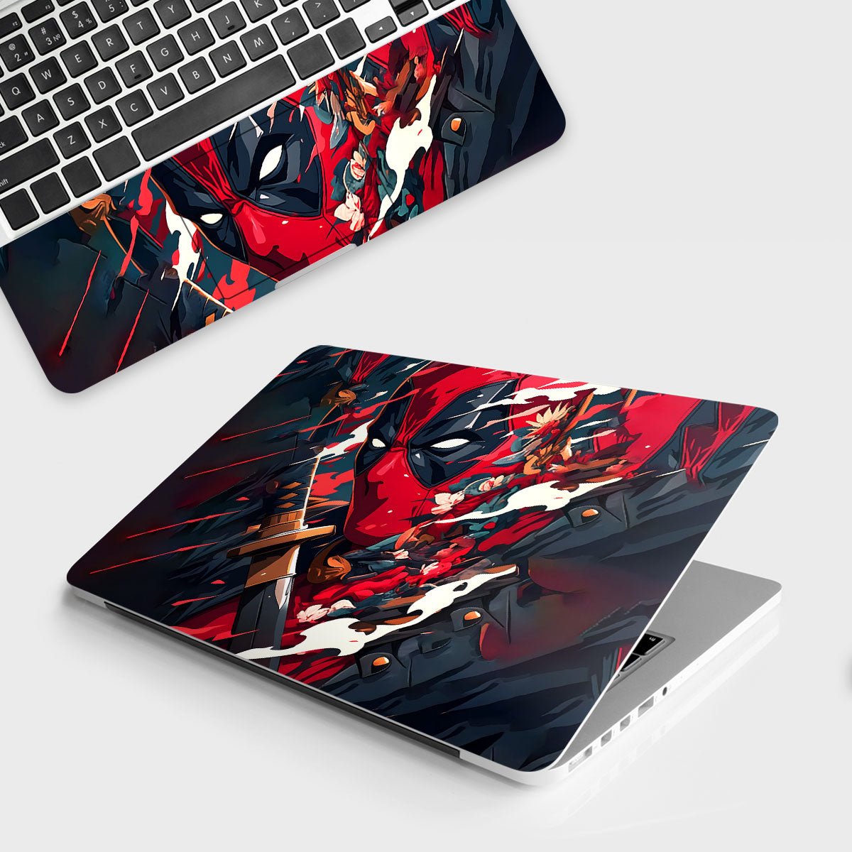 Fomo Store Laptop Skins Comics Deadpool Artful Chaos with Katana