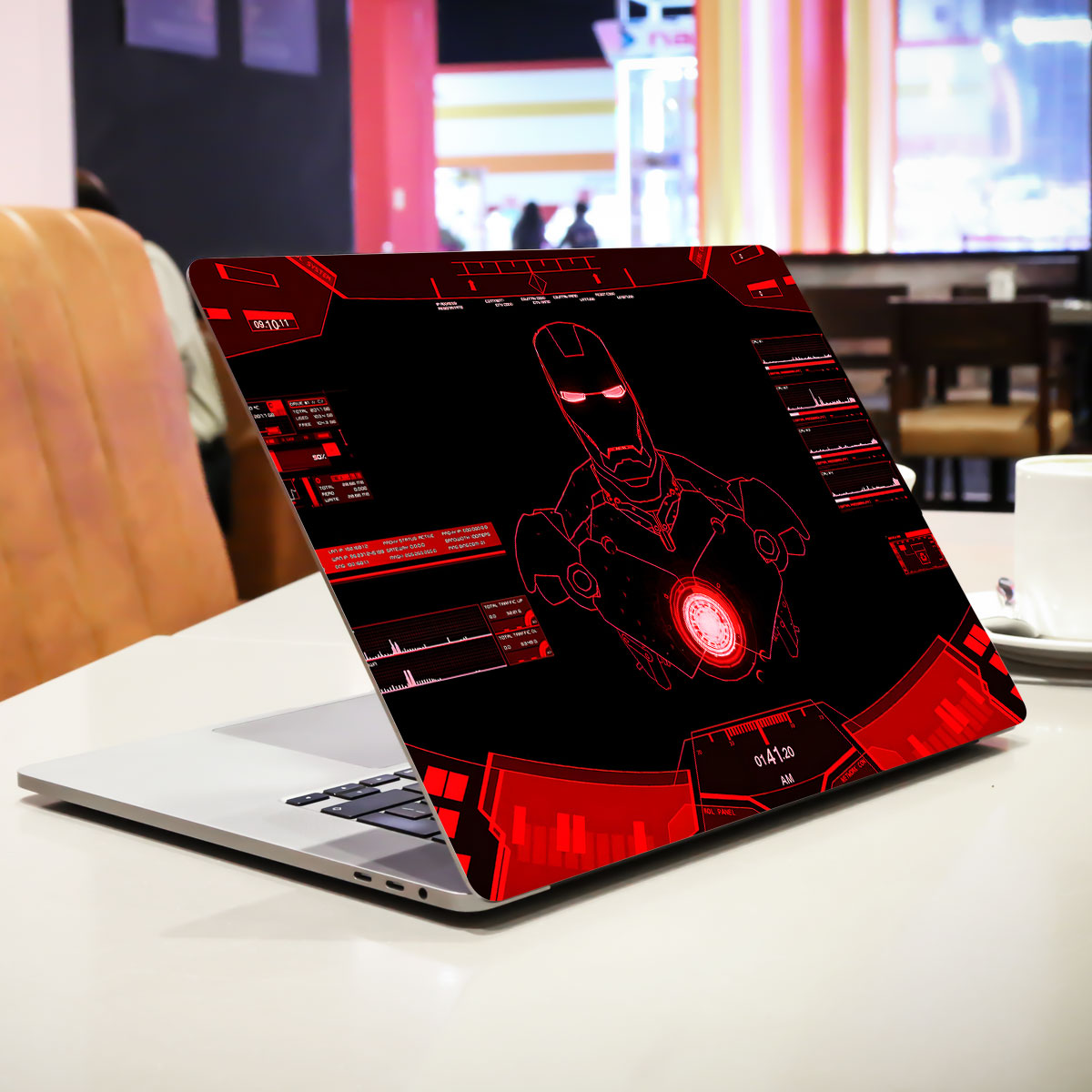 Iron Man Red Interface HUD Comic Laptop Skin