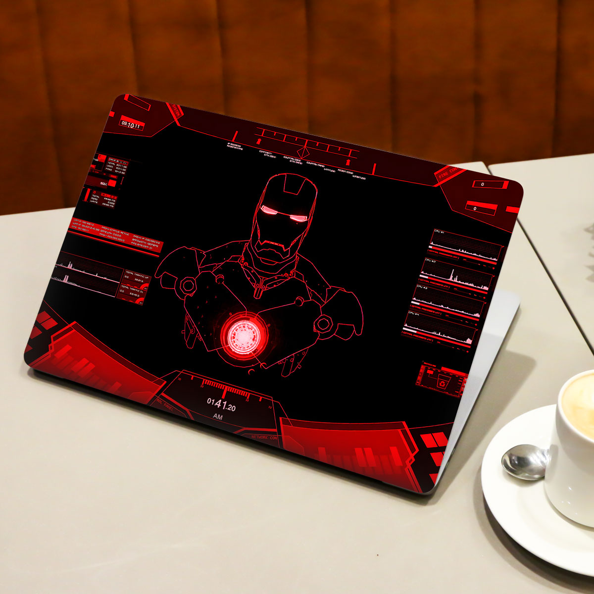 Iron Man Red Interface HUD Comic Laptop Skin