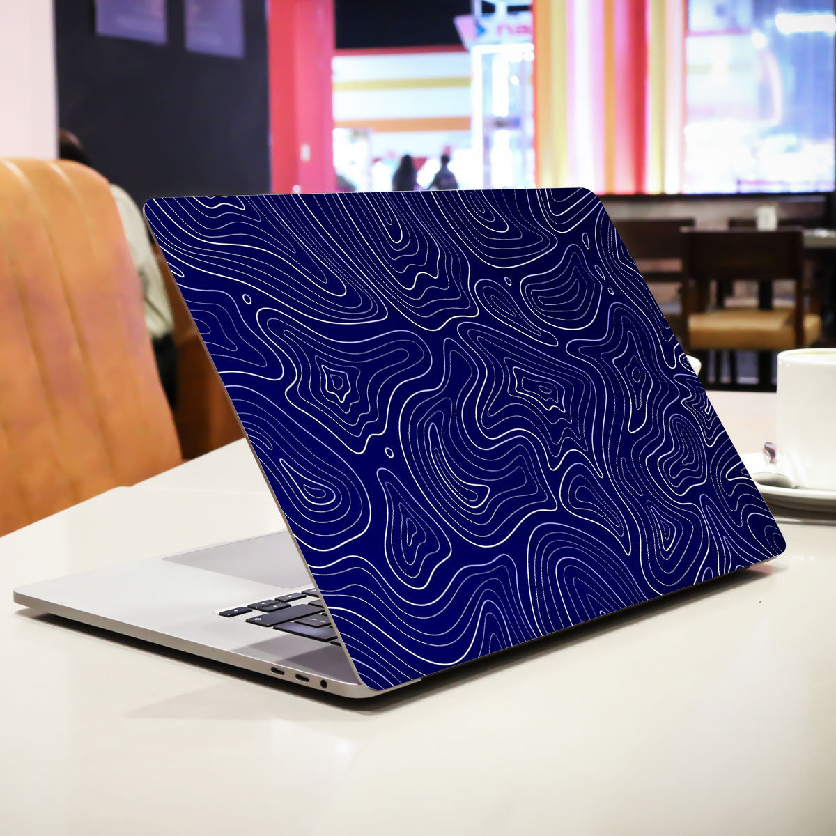 Deep Blue Contour Depths Laptop Skin