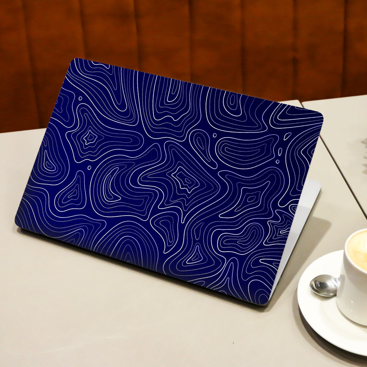 Deep Blue Contour Depths Laptop Skin