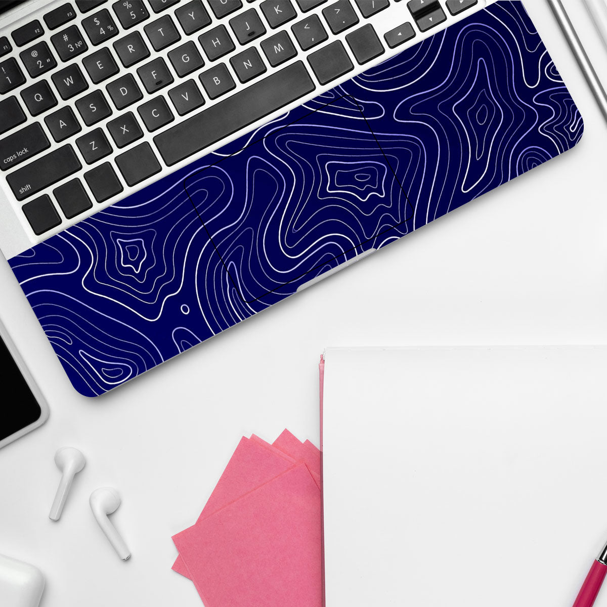 Deep Blue Contour Depths Laptop Skin