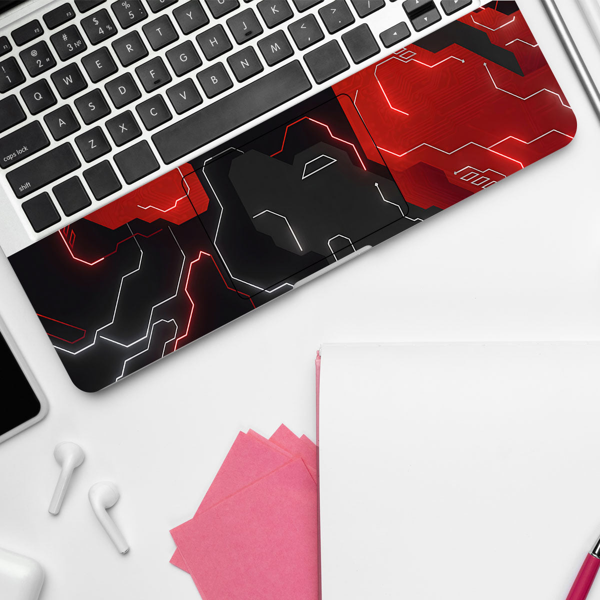 Electric Grid in Red Laptop Skin