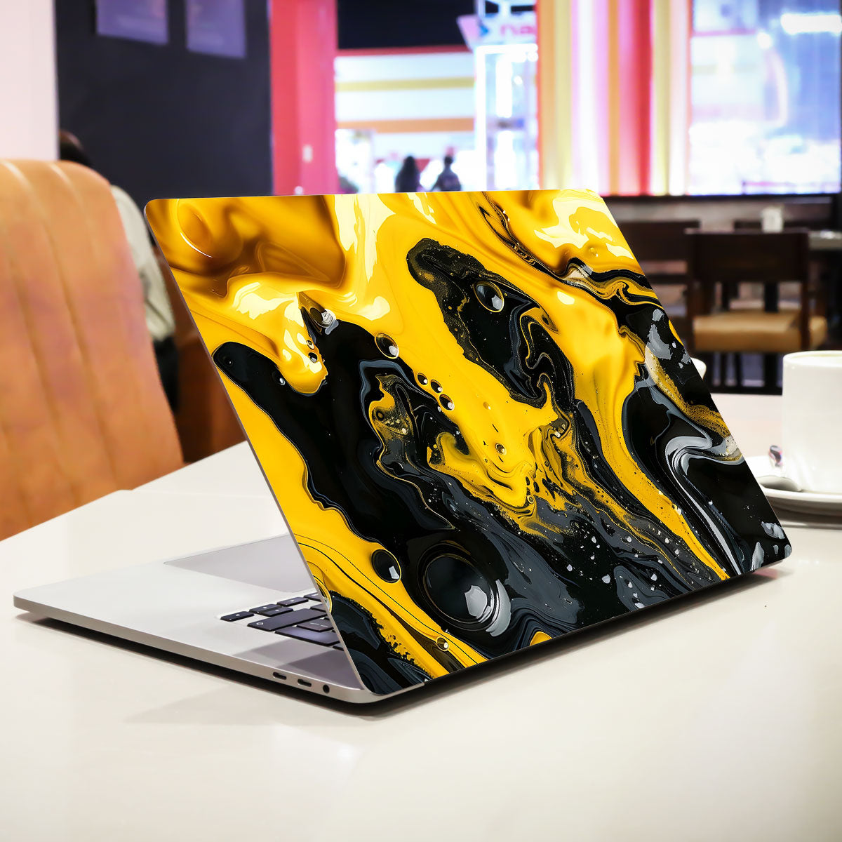 Golden Liquid Laptop Skin