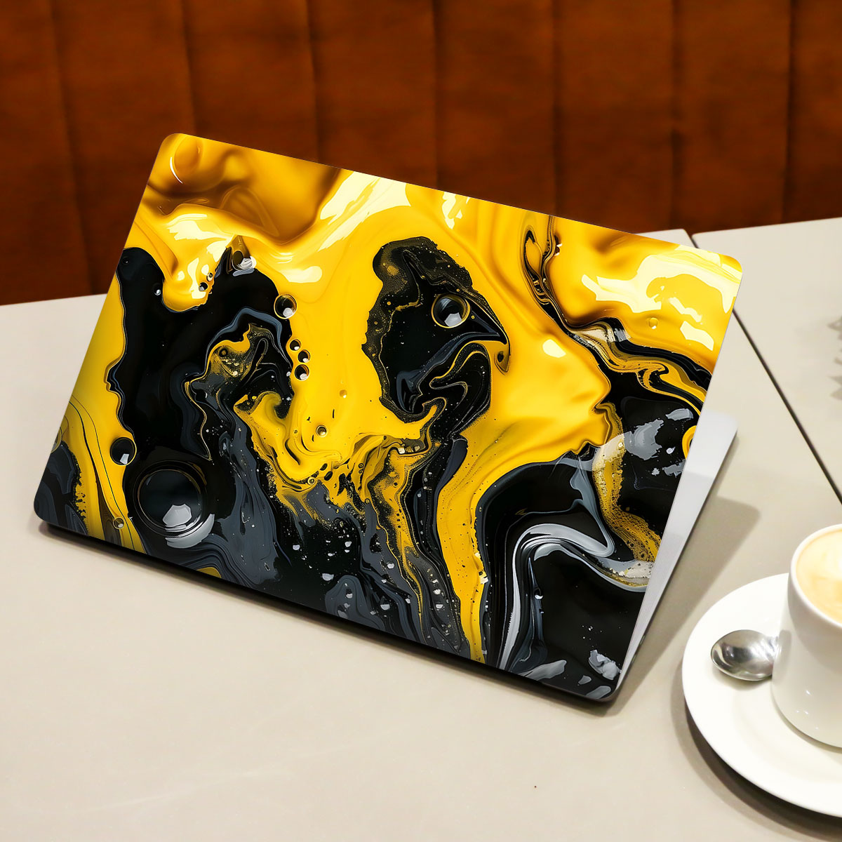 Golden Liquid Laptop Skin