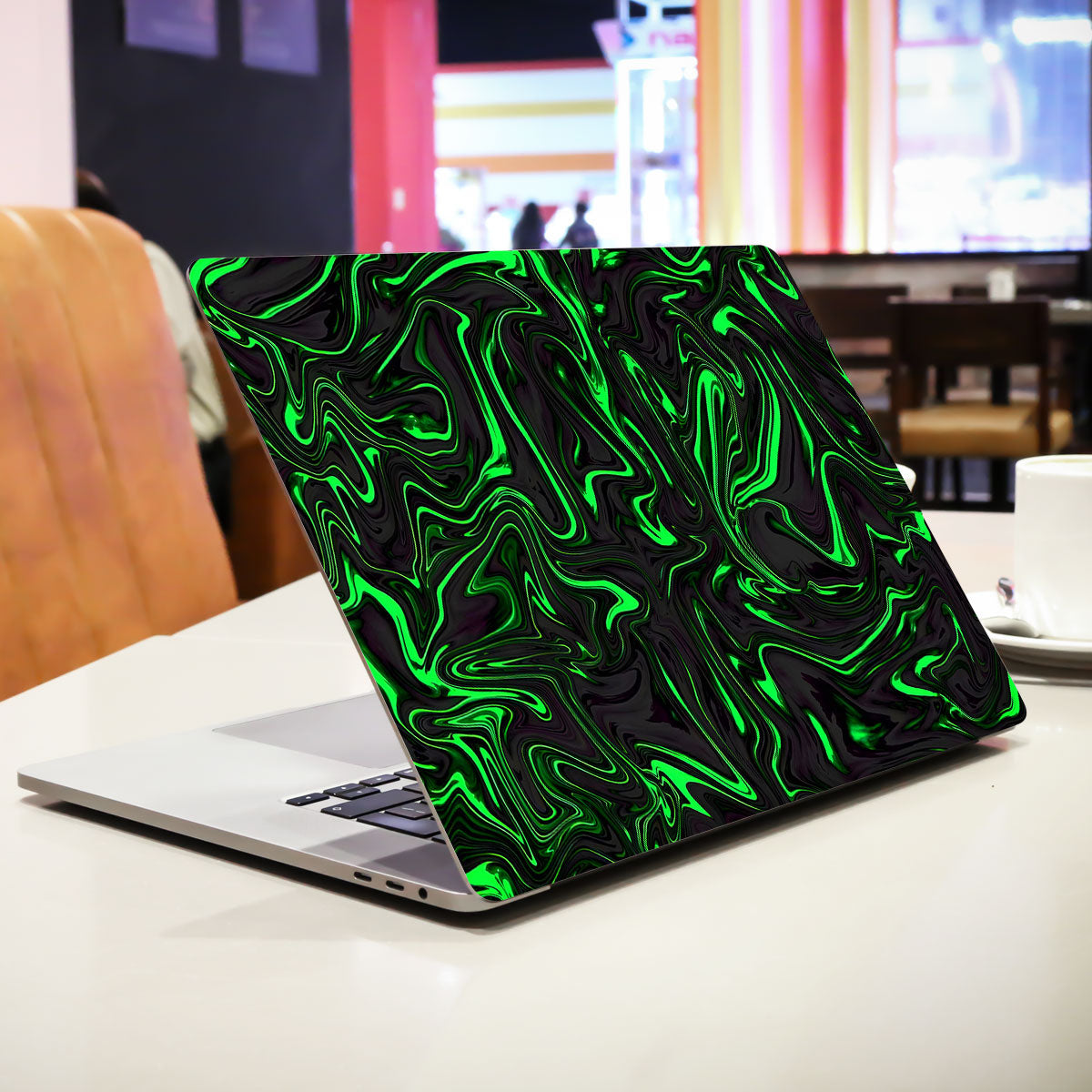 Green Liquid Pattern Laptop Skin