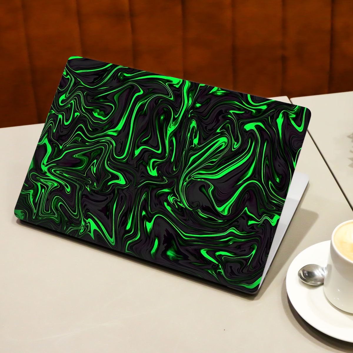 Green Liquid Pattern Laptop Skin