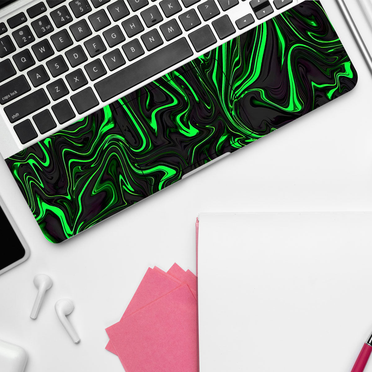 Green Liquid Pattern Laptop Skin