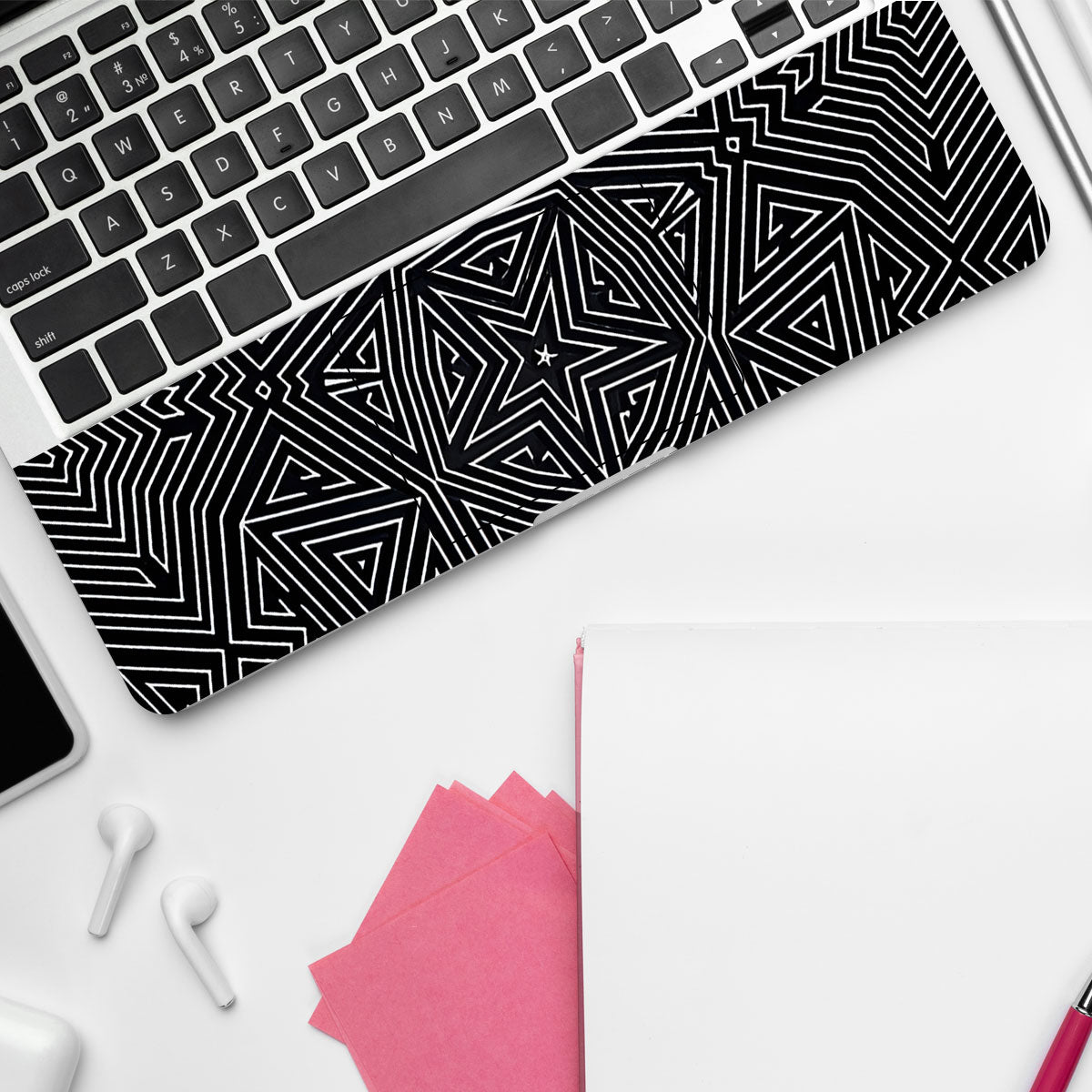 Monochrome Maze Laptop Skin