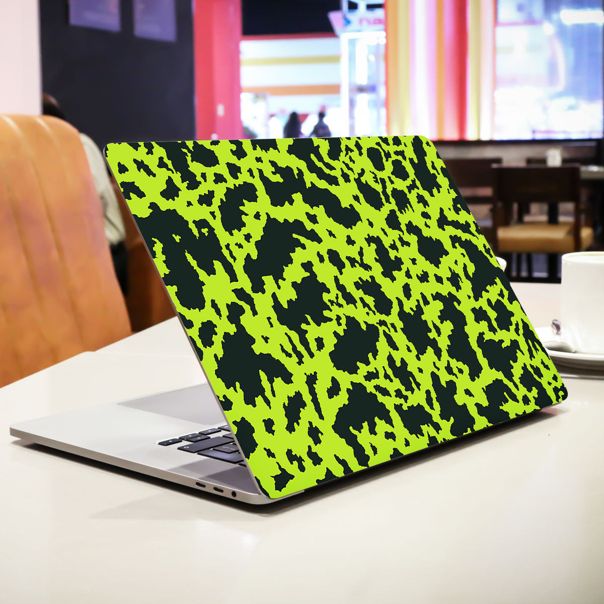 Neon Green Splatter Laptop Skin