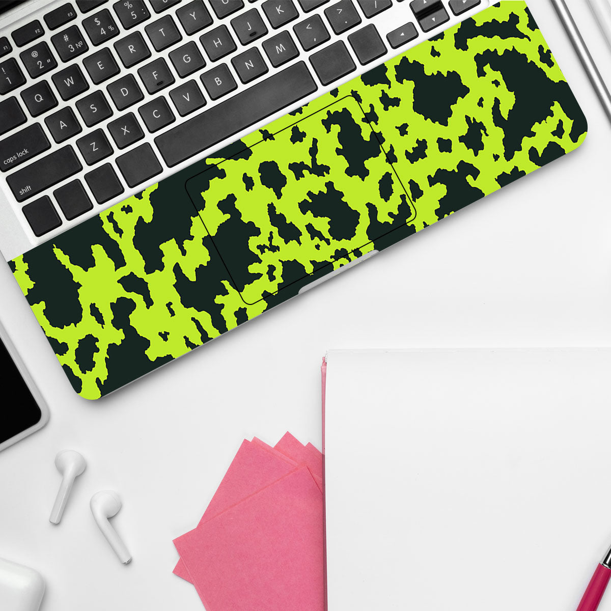 Neon Green Splatter Laptop Skin