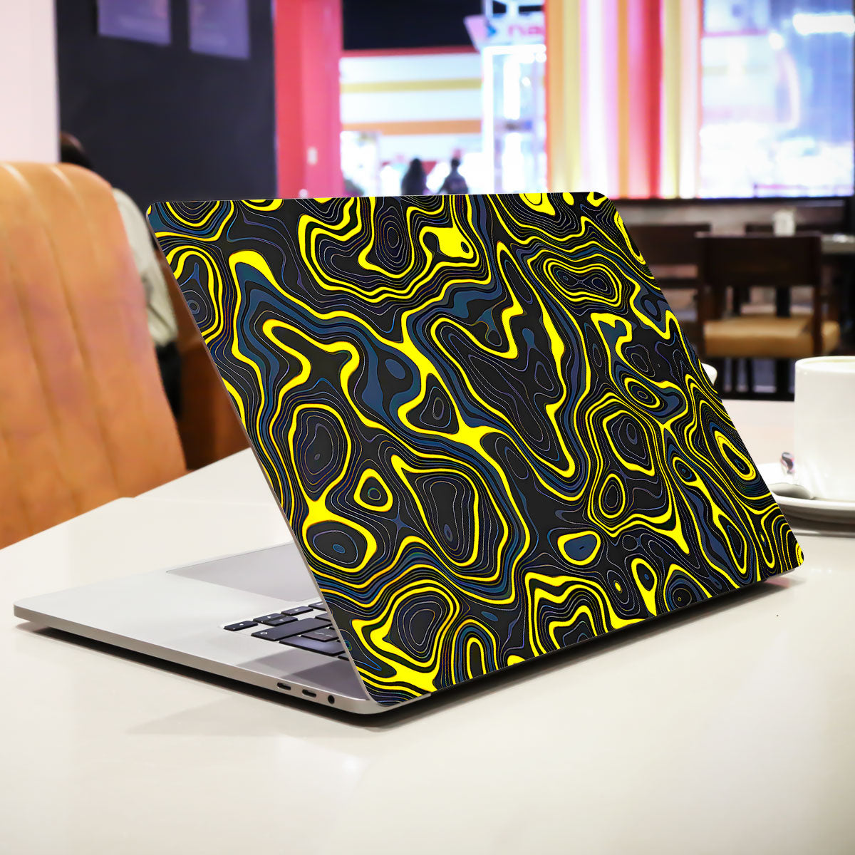 Neon Lava Contours Laptop Skin