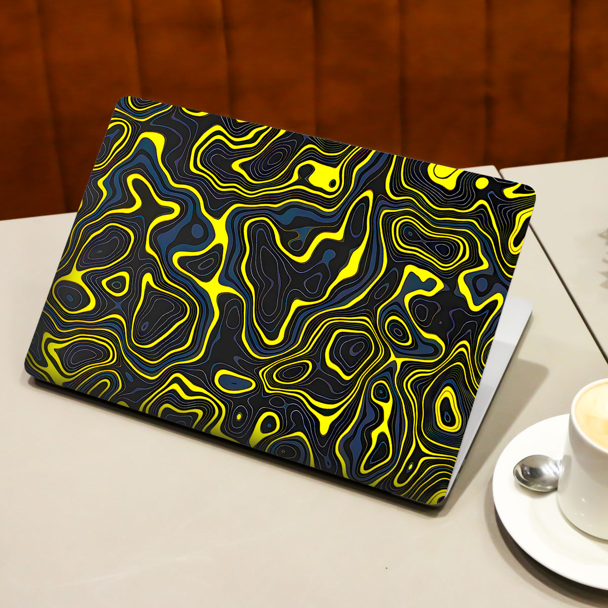 Neon Lava Contours Laptop Skin