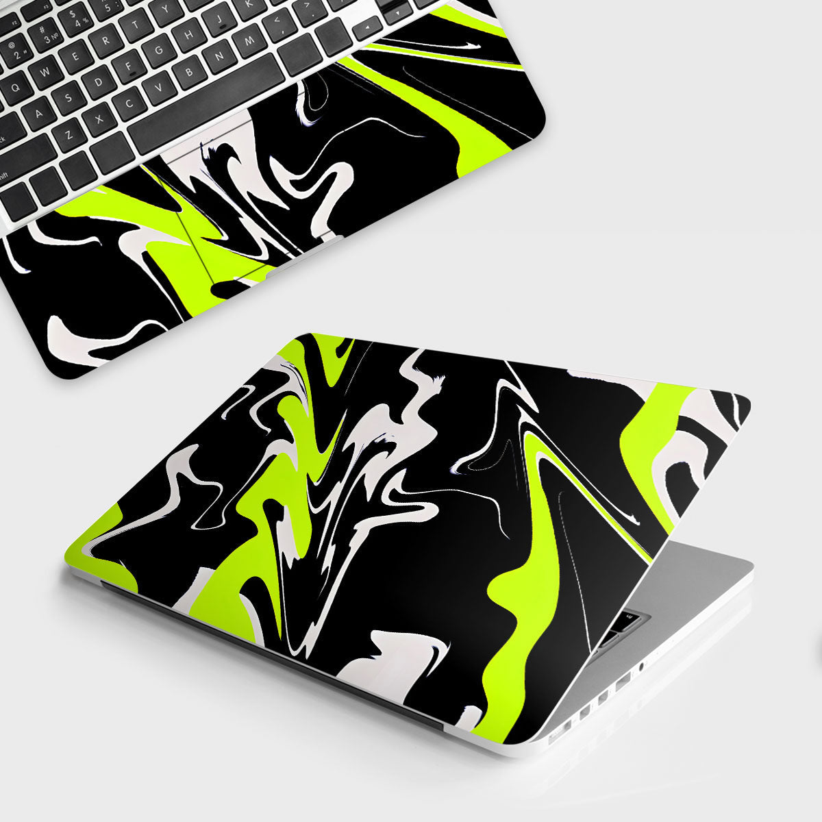 Fomo Store Laptop Skins Miscellaneous Neon on Black Waves