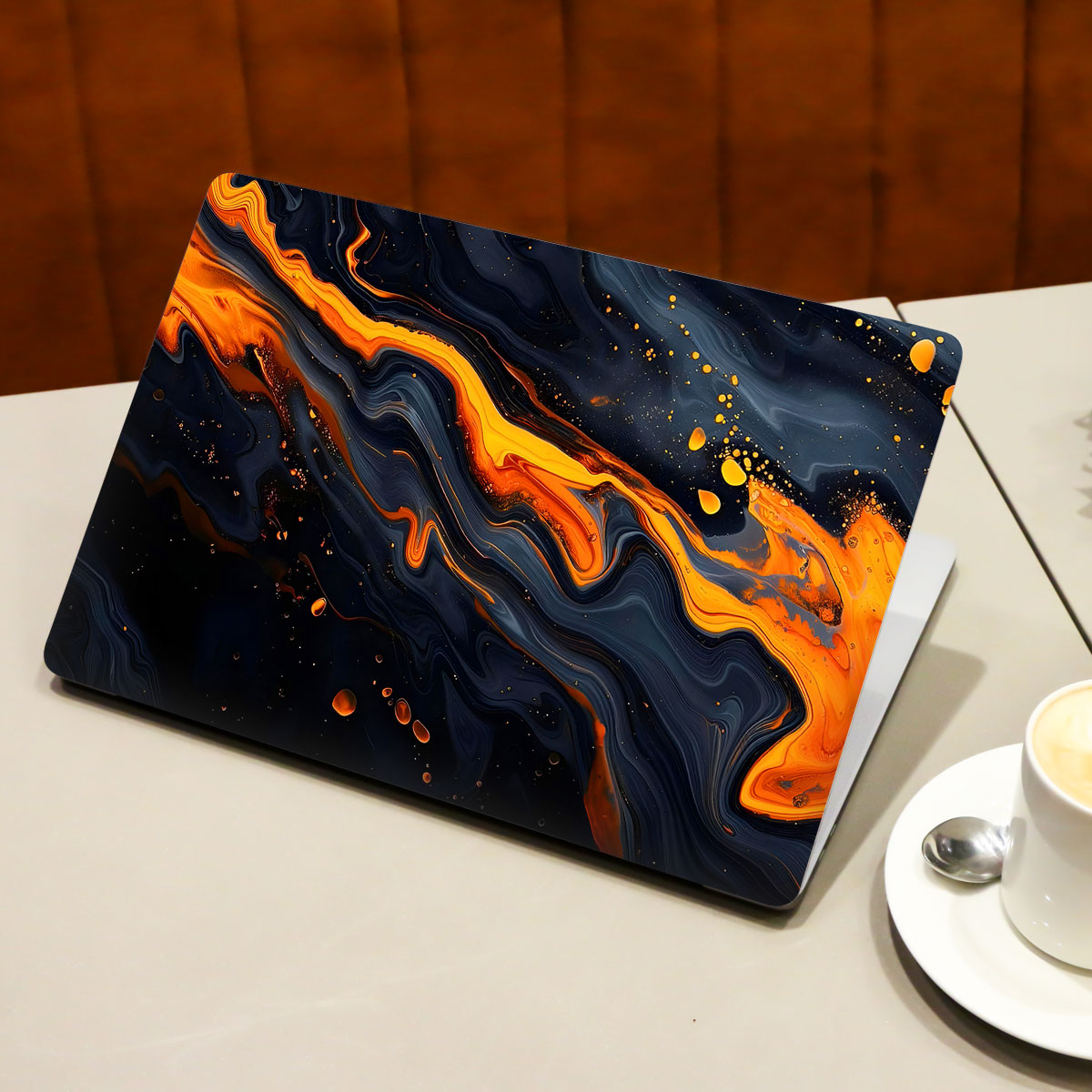 Orange Inferno Flow Laptop Skin