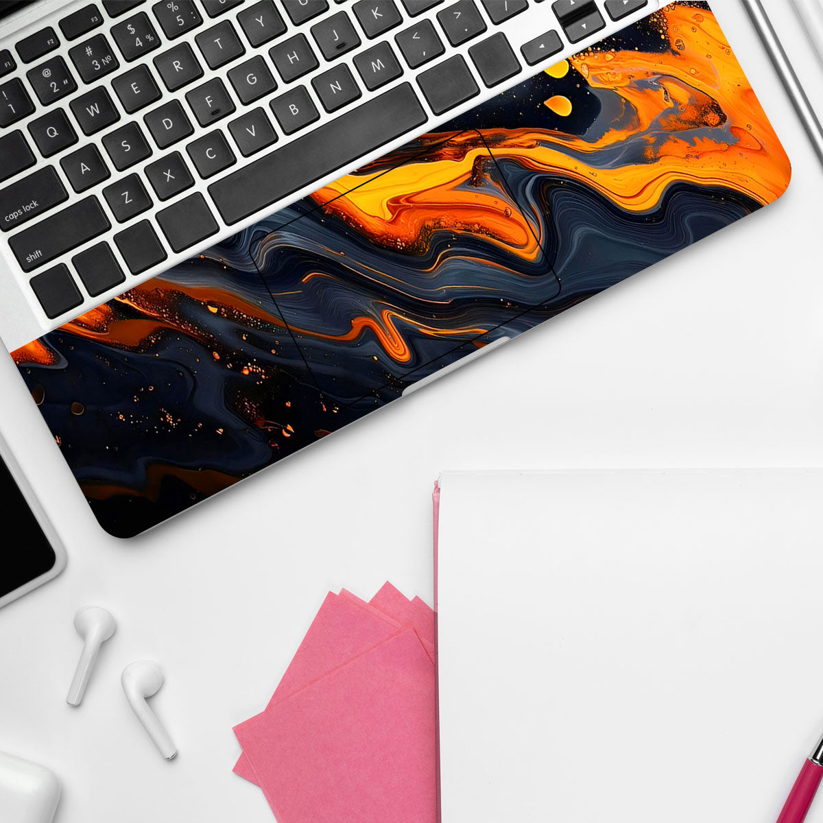 Orange Inferno Flow Laptop Skin
